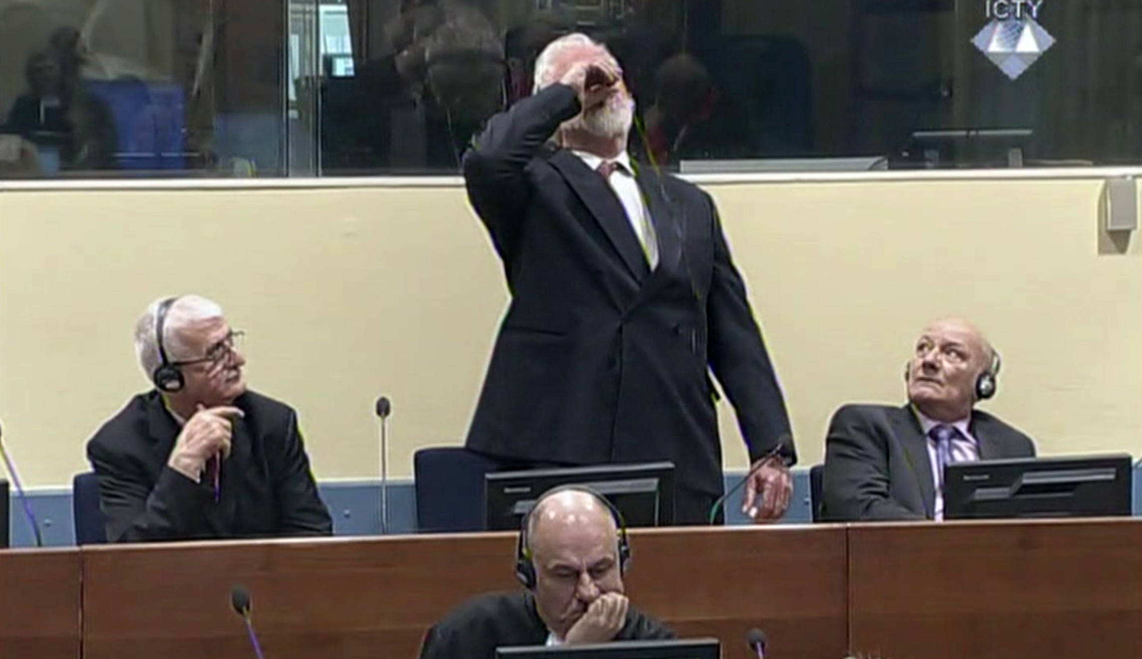 Bosnian war general Slobodan Praljak dies after drinking poison at The Hague, report says