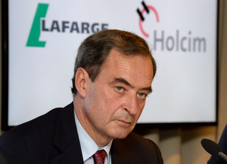 Bruno Lafont, future chairman of LafargeHolcim speaks at a news conference in Zurich, Switzerland, Monday, April 7, 2014. Swiss-based Holcim and its French counterpart, Lafarge, two of the world's largest suppliers of building materials announced plans for a 