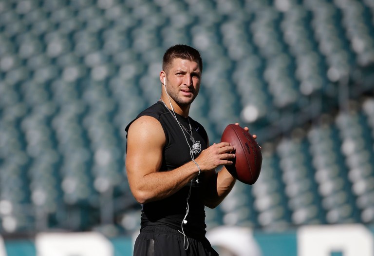 Donald Trump's campaign manager said he is unsure whether football player Tim Tebow will be speaking at the Republican National Convention in Cleveland. (AP Photo/Michael Perez)