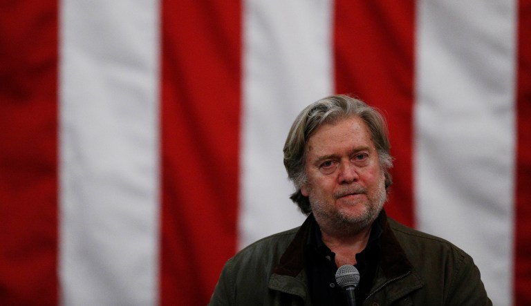 Steve Bannon was one of the few in the conservative sphere to back Republican candidate Roy Moore despite allegations of sexual assault and misconduct. (AP Photo/Brynn Anderson)