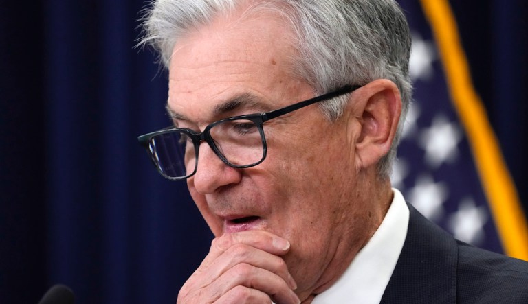 Federal Reserve Board Chair Jerome Powell speaks during a news conference at the Federal Reserve, Wednesday, March 22, 2023, in Washington.