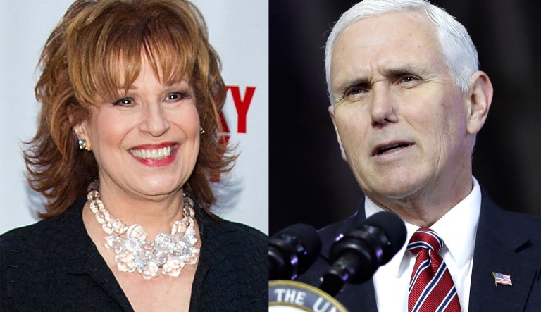 TV personality Joy Behar of "The View" apologized to Vice President Mike Pence for comments she made for equating people's claims that Jesus Christ talks to them to mental illness.