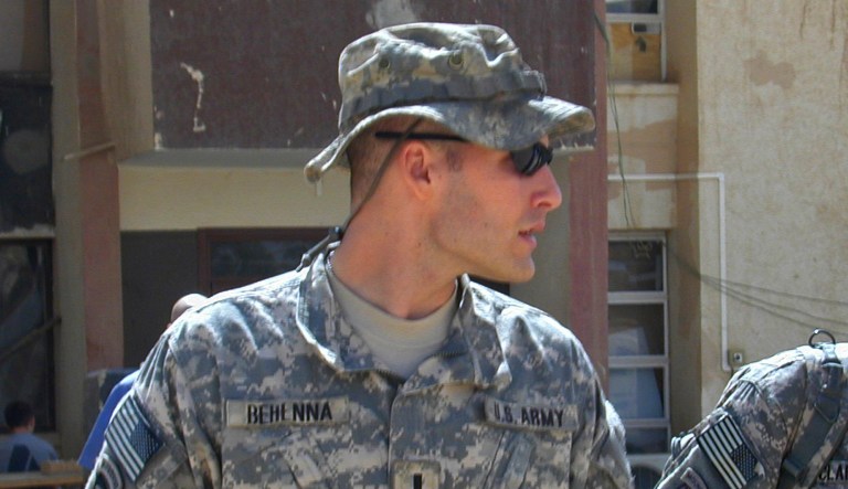First Lt. Michael C. Behenna at Camp Speicher, near Tikrit, north of Baghdad, Iraq.