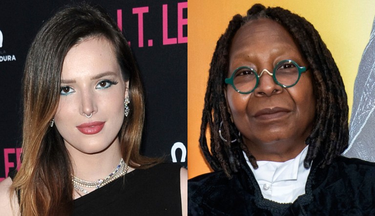 Pictured are Bella Thorne, left, and Whoopi Goldberg, right.