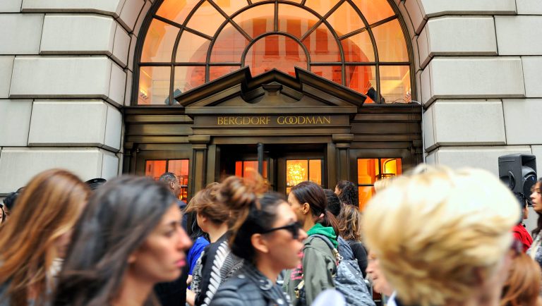 FILE - This Sept 10, 2010, file photo shows people lining up to enter the Bergdorf Goodman store, in New York. E. Jean Carroll, a New York-based advice columnist claims Donald Trump sexually assaulted her in a dressing room at a Manhattan department store in the mid-1990s. The first-person account was published Friday, June 21, in New York magazine. Trump denied the allegations and said âIâve never met this person in my life.â 