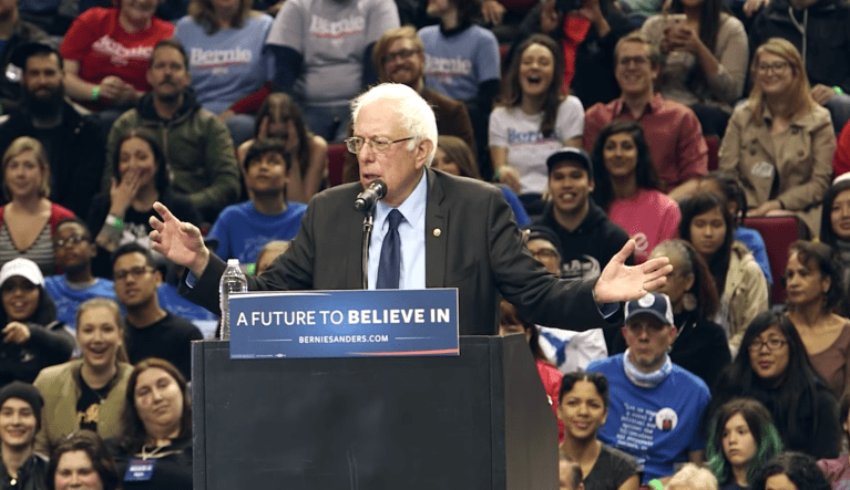 Bernie Sanders logo "A Future to Believe in"