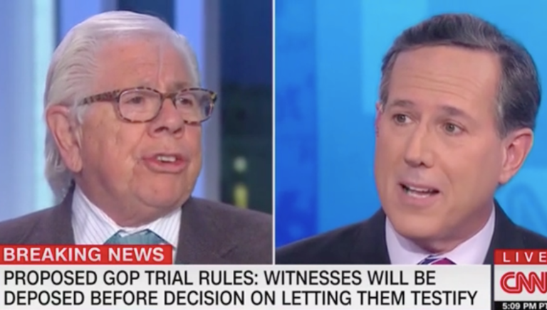 ‘Impeded facts from the beginning’: Carl Bernstein and Rick Santorum clash over Trump impeachment