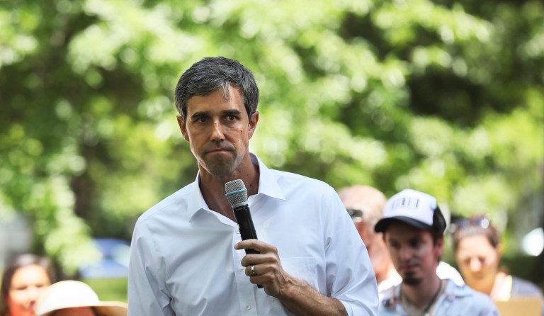 Democratic presidential candidate, Former U.S. Rep. Beto OâRourke attends Manchester Democrats annual Potluck Picnic at Oak Park in Manchester, N.H., Saturday, July 13, 2019. 