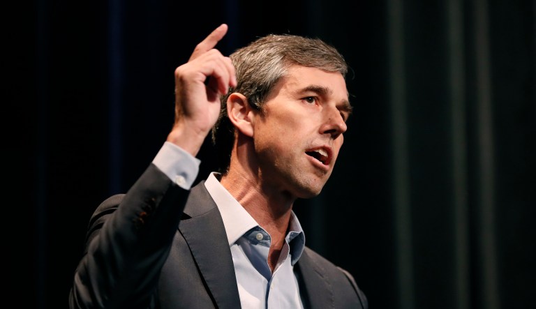 Democratic presidential candidate Beto O'Rourke speaks at the Iowa Federation of Labor convention, Wednesday, Aug. 21, 2019, in Altoona, Iowa.