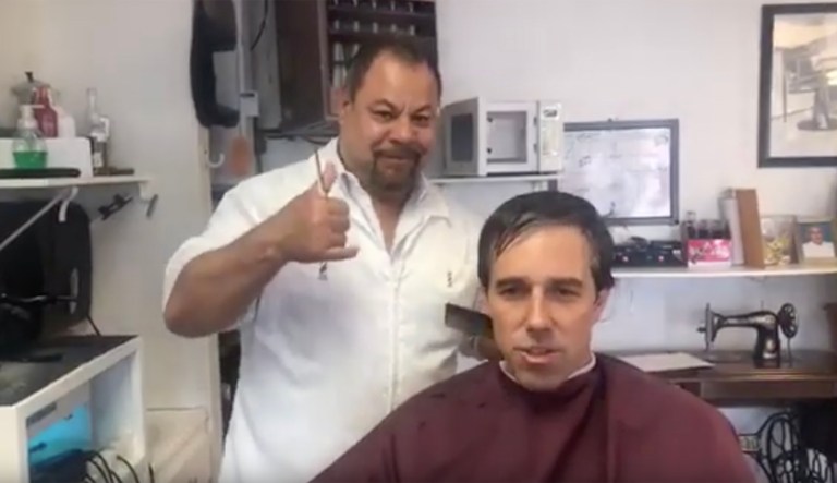 Internet cringes as Beto O’Rourke livestreams his haircut