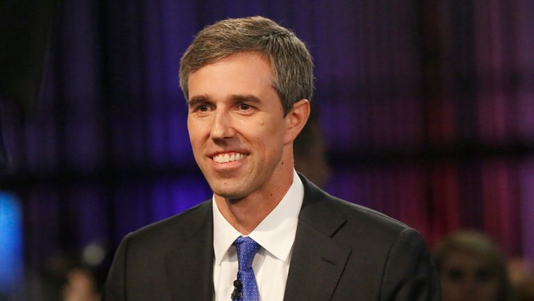 Democratic presidential candidate former Rep. Beto O'Rourke, D-TX., smiles before a TV segment following the Democratic primary debate hosted by NBC News at the Adrienne Arsht Center for the Performing Art, Thursday, June 27, 2019, in Miami. 