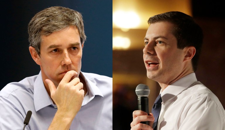 Beto O'Rourke and Pete Buttigieg are shown.