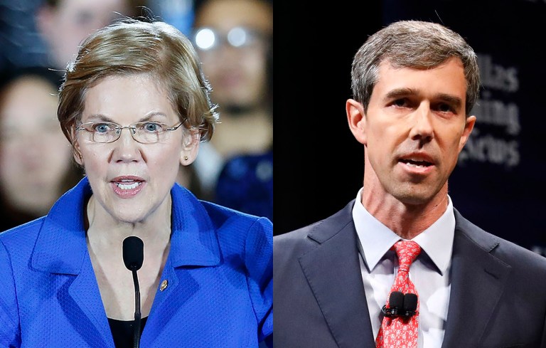 Sen. Elizabeth Warren, D-Mass., and Rep. Beto O'Rourke, D-Texas.