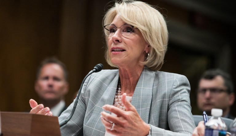 Education Secretary Betsy DeVos testifies on Capitol Hill, Tuesday, June 5th, 2018, to testify before the Senate Appropriations Committee on the fiscal 2019 budget for the Education Department. 