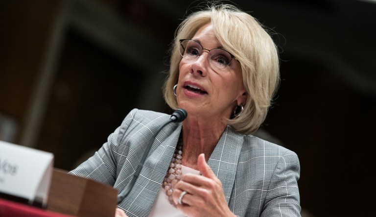 Education Secretary Betsy DeVos testifies on Capitol Hill, Tuesday, June 5th, 2018, to testify before the Senate Appropriations Committee on the fiscal 2019 budget for the Education Department. 