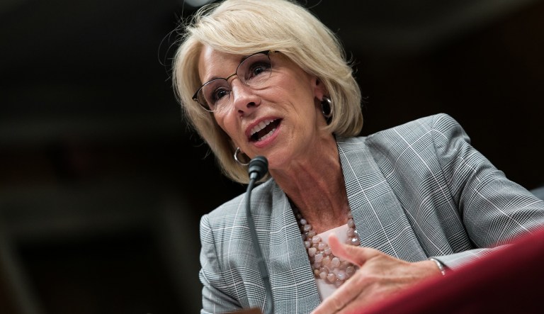 Education Secretary Betsy DeVos testifies on Capitol Hill, Tuesday, June 5th, 2018, to testify before the Senate Appropriations Committee on the fiscal 2019 budget for the Education Department. 