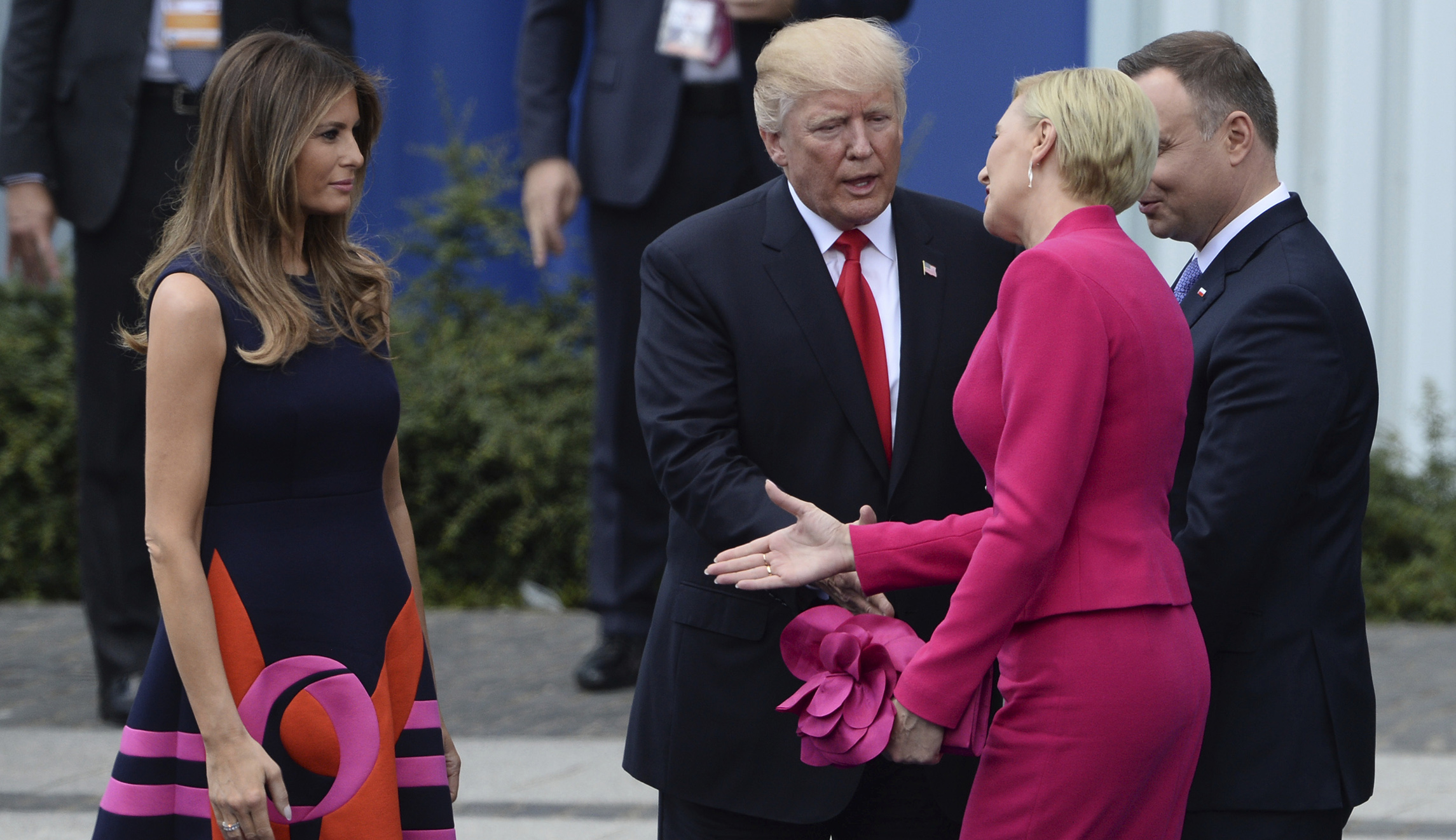 Polish President Andrzej Duda: ‘Fight fake news’ after Trump handshake snub reports