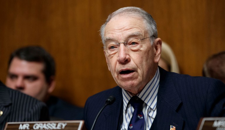 Sen. Chuck Grassley, chairman of the Senate Judiciary Committee (pictured above), sent letters to Secretary of State Rex Tillerson and Secretary of Homeland Security Kirstjen Nielsen on Tuesday requesting the information, including whether the suspect, 27-year-old Akayed Ullah, was on any terrorist watch lists and whether he ever applied for any U.S. visas. (AP Photo/J. Scott Applewhite)