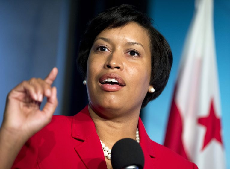 D.C. Mayor Muriel Bowser used the shocking phrase in describing her bid to build a facility to be used by the NBA's Wizards and Mystics.Â (AP Photo/Manuel Balce Ceneta, File)
