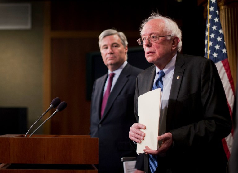 Sen. Bernie Sanders, I-Vt., and Sen. Sheldon Whitehouse, D-RI., will tag-team a 