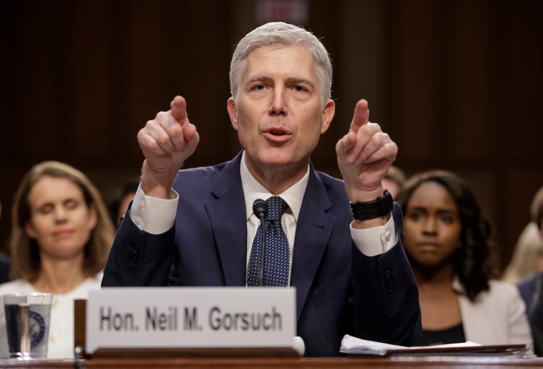 Supreme Court nominee rebuts major line of Democratic attack that he doesn't care about "the little guy." (AP Photo/J. Scott Applewhite)