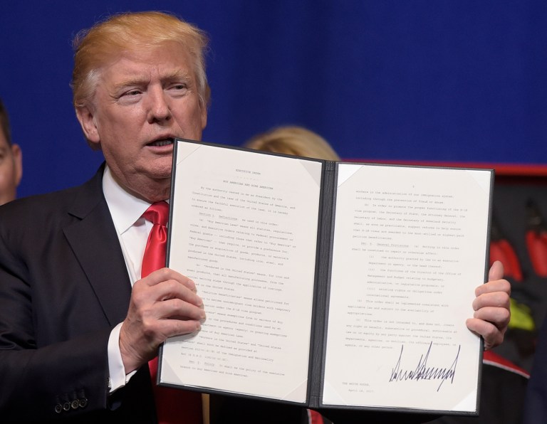 An analysis of each achievement reveals nine of the 18 were accomplished in full or in part by the president signing executive orders or actions. (AP Photo/Susan Walsh)