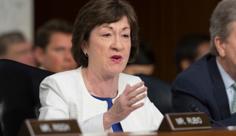 Sen. Susan Collins, R-Maine, said she wasn't sure why Trump wouldn't answer the question. (AP Photo/J. Scott Applewhite)