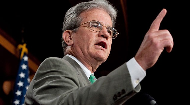 Sen. Tom Coburn, who has been battling cancer, said he's not quitting for health reasons but rather to uphold a promise he made when first elected to the Senate that he wouldn't serve more than two six-year terms. (AP file photo)
