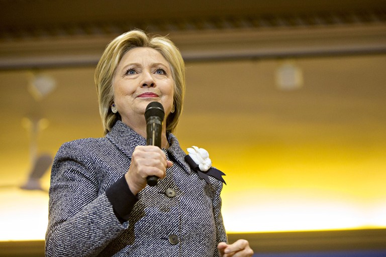 Former Secretary of State Hillary Clinton scored another victory Tuesday night, topping Sen. Bernie Sanders en route to a victory in the Missouri primary. (Bloomberg/Daniel Acker)