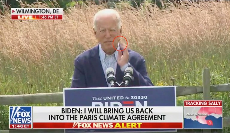 Bugging out: Biden battles insects during outdoor speech