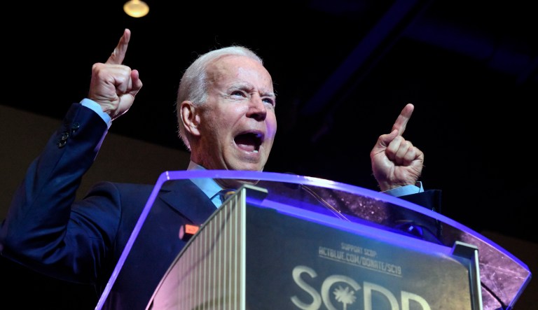 Former Vice President Joe Biden addresses the South Carolina Democratic Party convention, Saturday, June 22, 2019 in Columbia, S.C.