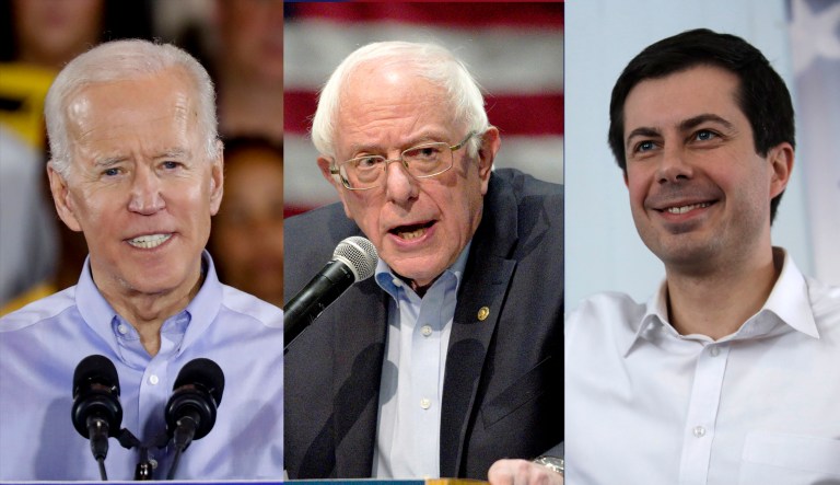 Joe Biden, Bernie Sanders, Pete Buttigieg.
