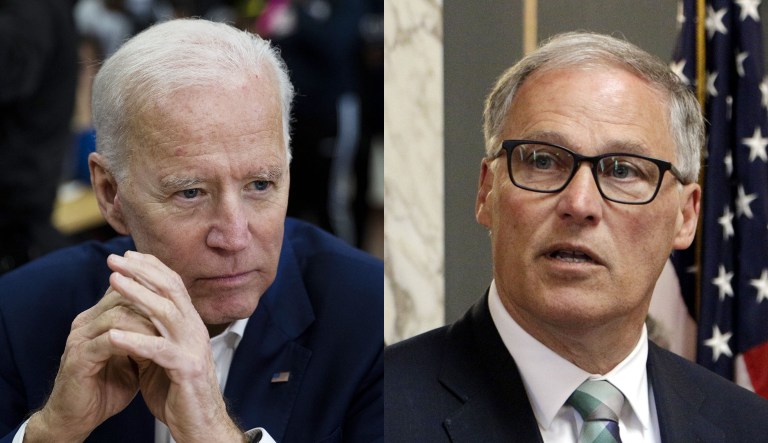 Joe Biden and Jay Inslee are pictured.