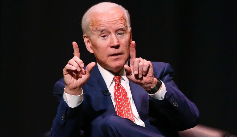 Former Vice President Joe Biden speaks at the University of Utah Thursday Dec. 13, 2018, in Salt Lake City. Biden says he initially refused to run with then-presidential candidate Barack Obama a decade ago.