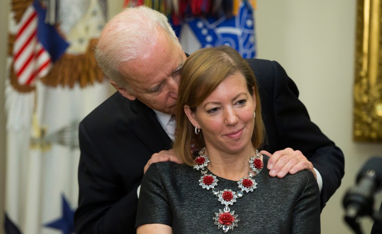 Wife of Obama defense secretary blasts ‘misleadingly extracted’ image of Joe Biden embracing her