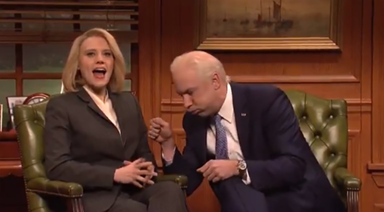 ‘SNL’ takes on hugger, kisser, ‘little bit of a sniffer’ Joe Biden