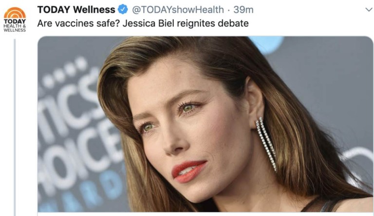 Screenshot of the TODAY Wellness Twitter.