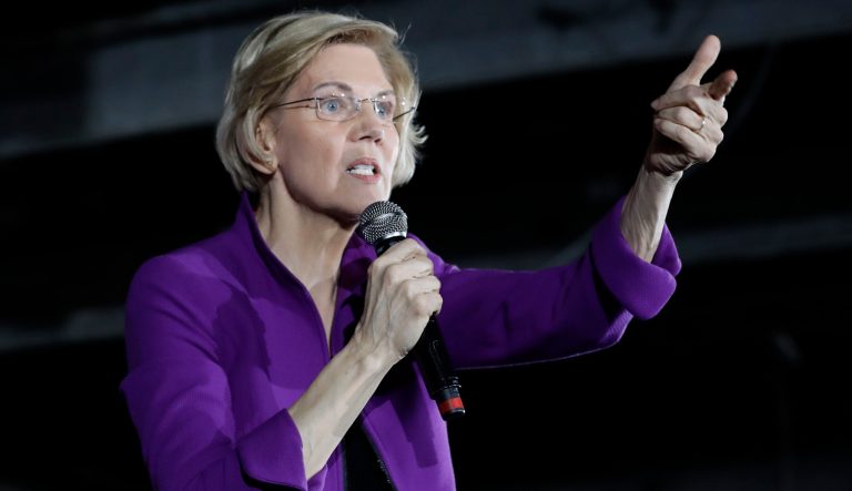 Democratic presidential candidate Sen. Elizabeth Warren, D-Mass., speaks to local residents Friday, March 8, 2019, in the Queens borough of New York.