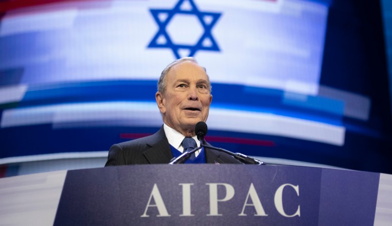Democratic presidential candidate and former New York City Mayor Mike Bloomberg speaks at the the American Israel Public Affairs Committee (AIPAC) 2020 Conference, Monday, March 2, 2020 in Washington.