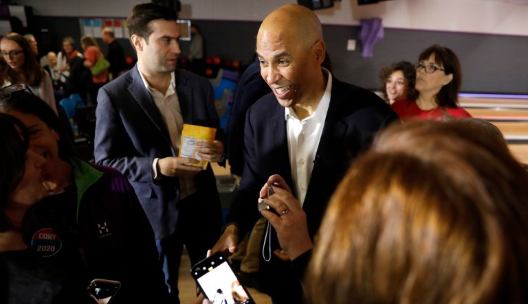 Democratic presidential candidate Sen. Cory Booker, D-N.J., speaks during the Iowa Farmers Union Presidential Forum, Friday, Dec. 6, 2019, in Grinnell, Iowa.