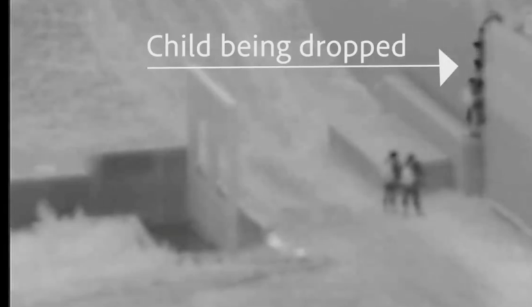 US customs and border patrol captured migrants attempting to cross over the border into the United States