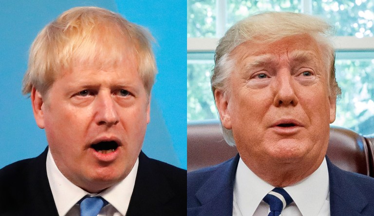 Boris Johnson, Donald Trump.