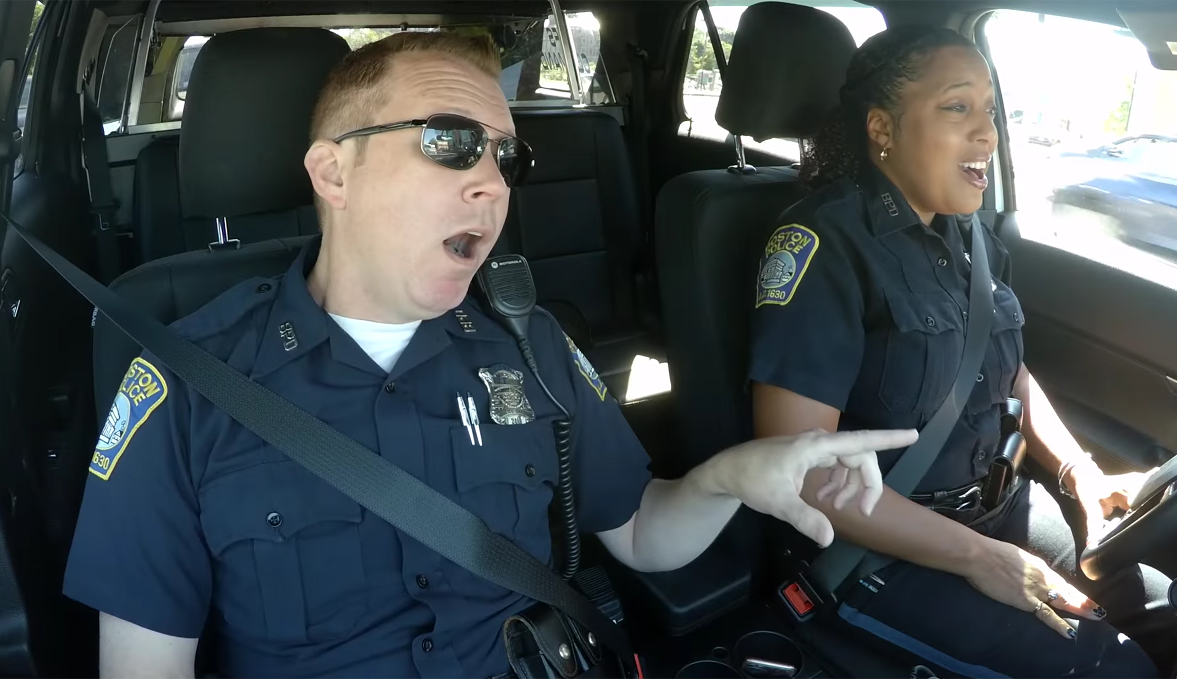Boston police star in heartwarming July 4th-themed ‘Cop Pool Karaoke’: WATCH