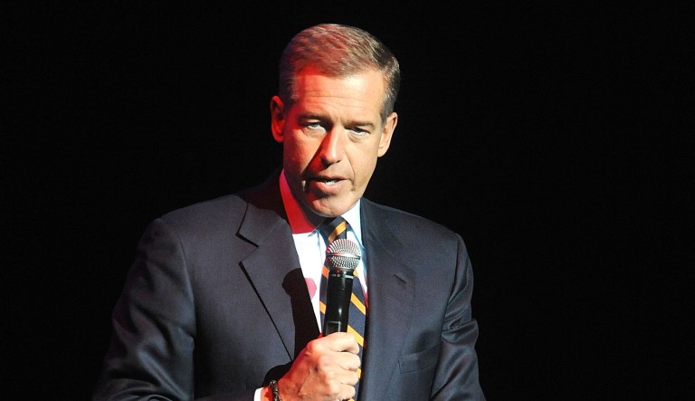 FILE - In this Nov. 5, 2014, file photo, Brian Williams speaks at the 8th Annual Stand Up For Heroes, presented by New York Comedy Festival and The Bob Woodruff Foundation in New York.