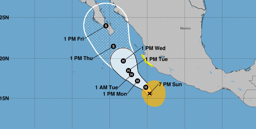 Hurricane Bud strengthens off Mexico’s Pacific coast, could impact dry southwest US