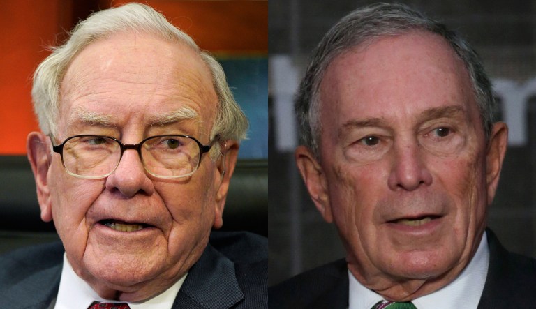 Warren Buffett and Mike Bloomberg.