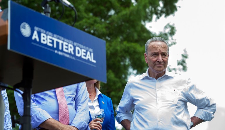 The populist messages of Sens. Elizabeth Warren, D-Mass., and Bernie Sanders, I-Vt., are having an increasing influence on the party. (AP Photo/Cliff Owen)