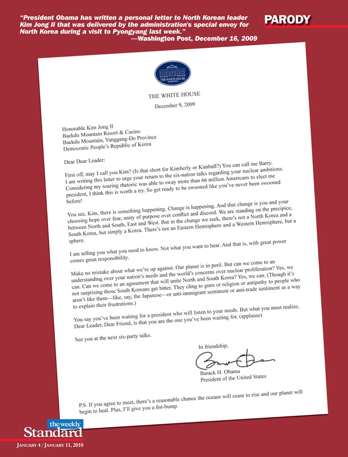 Dear Kim Jong Il