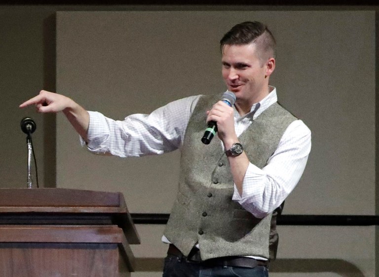 Spencer was removed from CPAC less than three hours into the conference on Thursday, after interacting with reporters and conference-goers around the venue. (AP Photo/David J. Phillip)