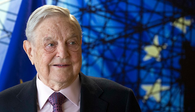 George Soros, founder and chairman of the Open Society Foundation, appears to be getting back in the game of funding local races for district attorney, this time trying to hand-pick the winner in the Philadelphia contest. (Olivier Hoslet, Pool Photo via AP)